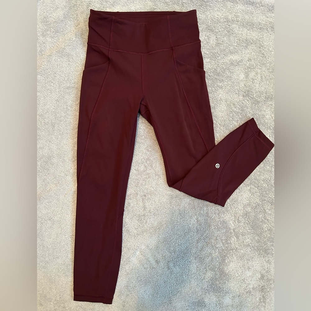 Lululemon Cassis Time To Sweat Crop Leggings 23”